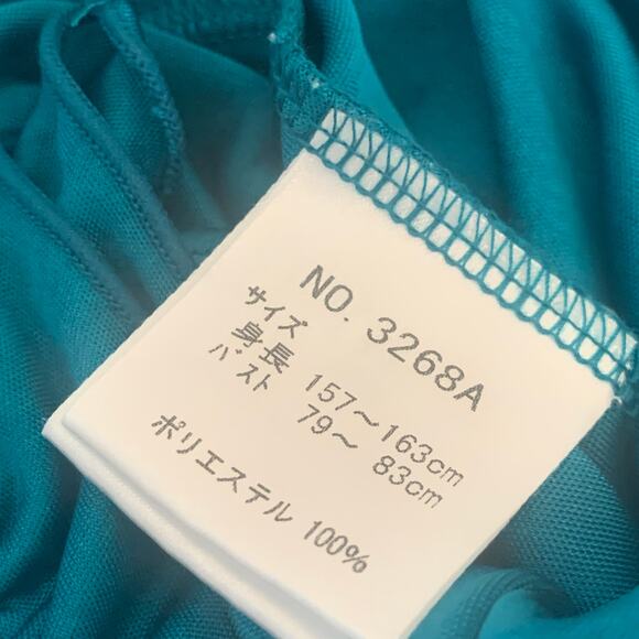 Cecil McBee Teal Ruffled V Neck Buttoned Blouse Small - Picture 7 of 7